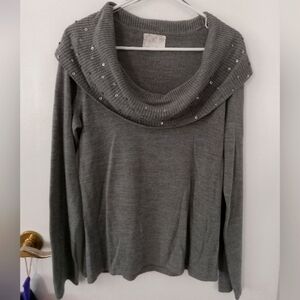 EUC Cowl Neck Long Sleeve Sweater Top Size: L